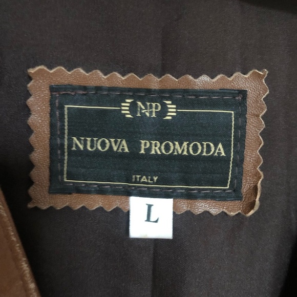 Vintage Leather 80s Vest Made in Italy Large - Picture 3 of 11